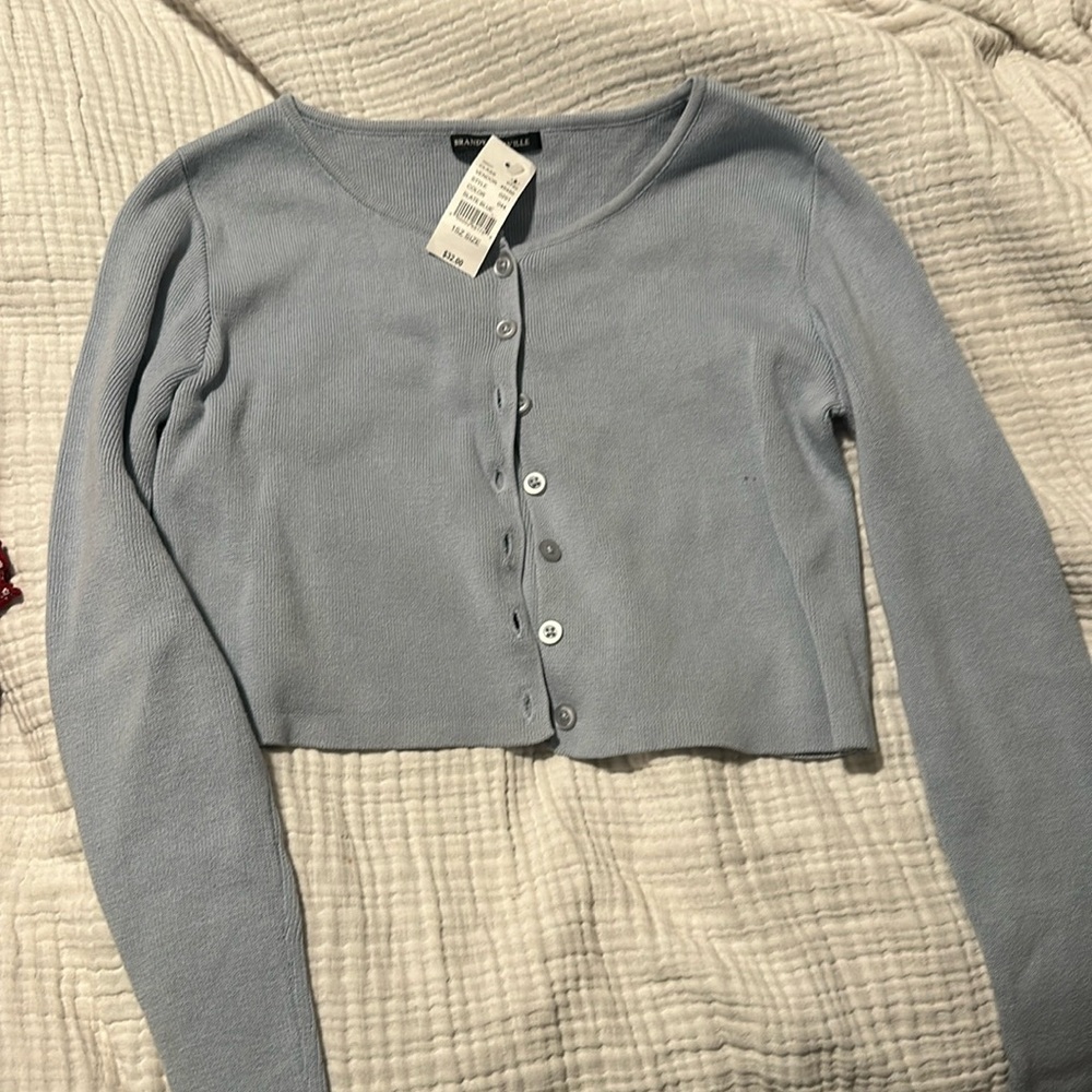 Brandy blue button down top